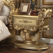 BD01474EK Victorian Style Eking Bed Set Metallic Gold Bernadette Collection by Acme Furniture
