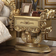 BD01475 Nightstand Gold Finish Victorian Style Bernadette Collection By Acme Furniture