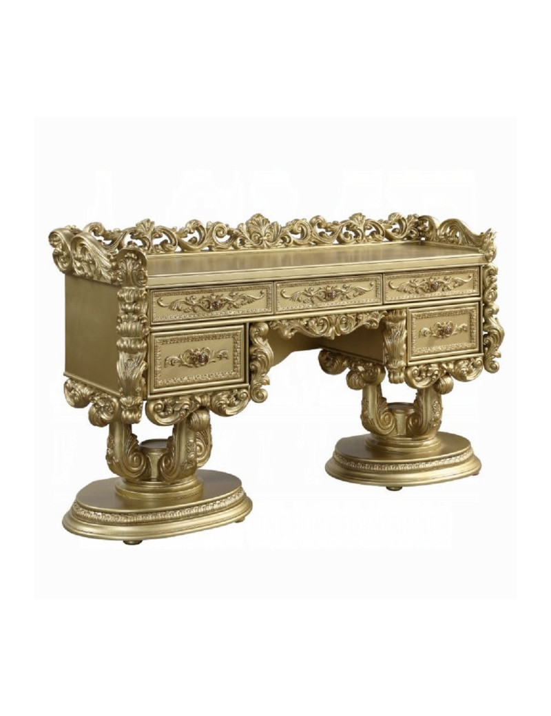 BD01477 Vanity Gold Finish Victorian Style  Bernadette Collection By Acme Furniture