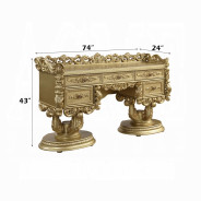 BD01477 Vanity Gold Finish Victorian Style  Bernadette Collection By Acme Furniture