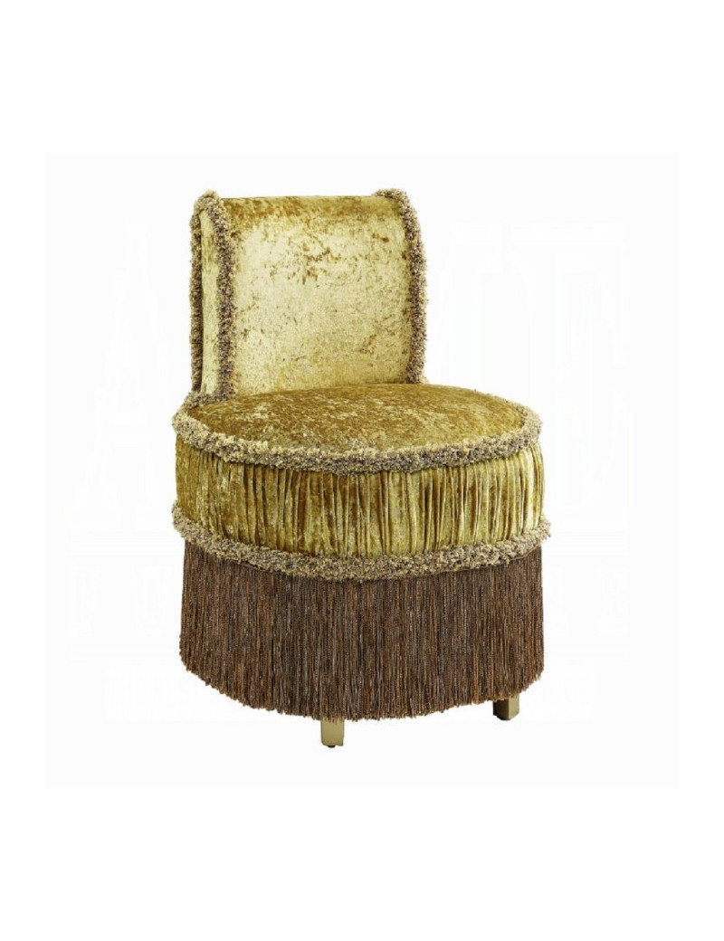 BD01478 Vanity Stool Gold Finish Victorian Style Bernadette Collection By Acme Furniture