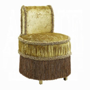 BD01478 Vanity Stool Gold Finish Victorian Style Bernadette Collection By Acme Furniture