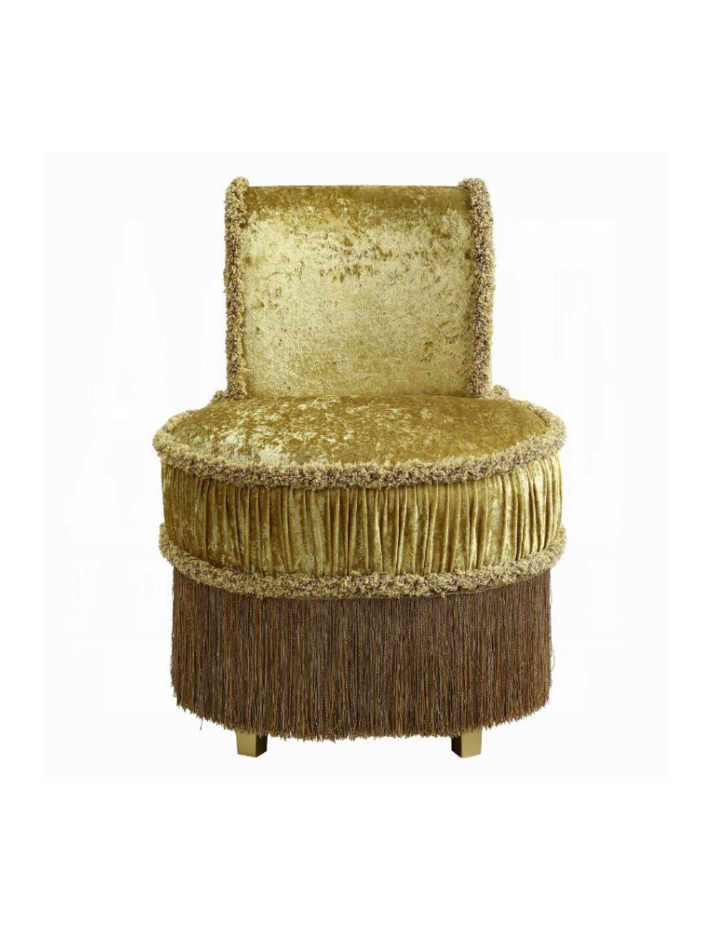BD01478 Vanity Stool Gold Finish Victorian Style Bernadette Collection By Acme Furniture