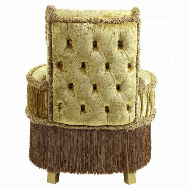 BD01478 Vanity Stool Gold Finish Victorian Style Bernadette Collection By Acme Furniture