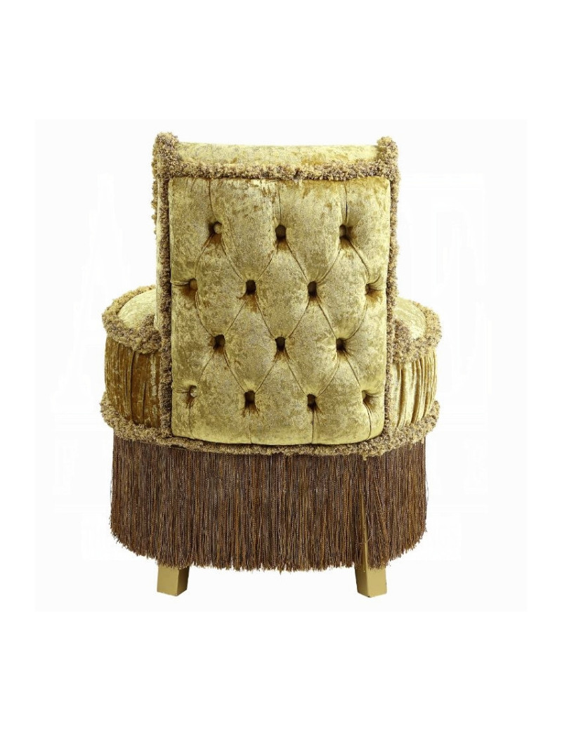 BD01478 Vanity Stool Gold Finish Victorian Style Bernadette Collection By Acme Furniture