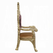 DN01470 7PC Dining Set Victorian Style Gold Finish Bernadette Collection By Acme Furniture