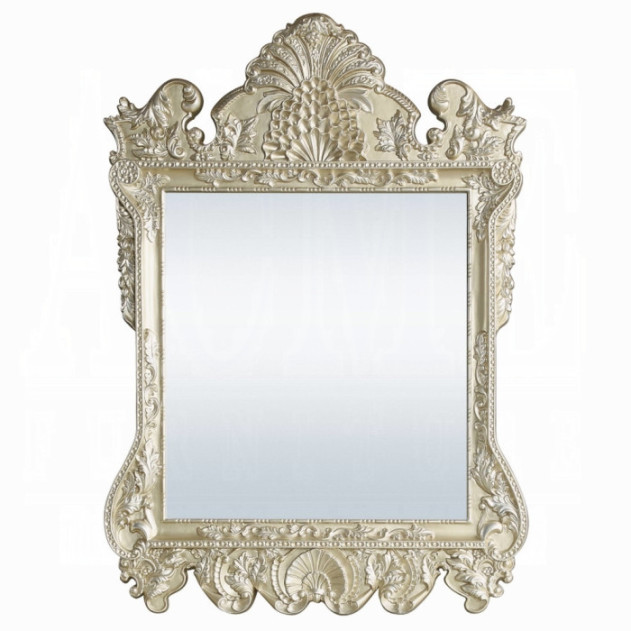 BD00463 Mirror Champagne Silver Finish Victorian Style Vatican Collection by Acme Furniture
