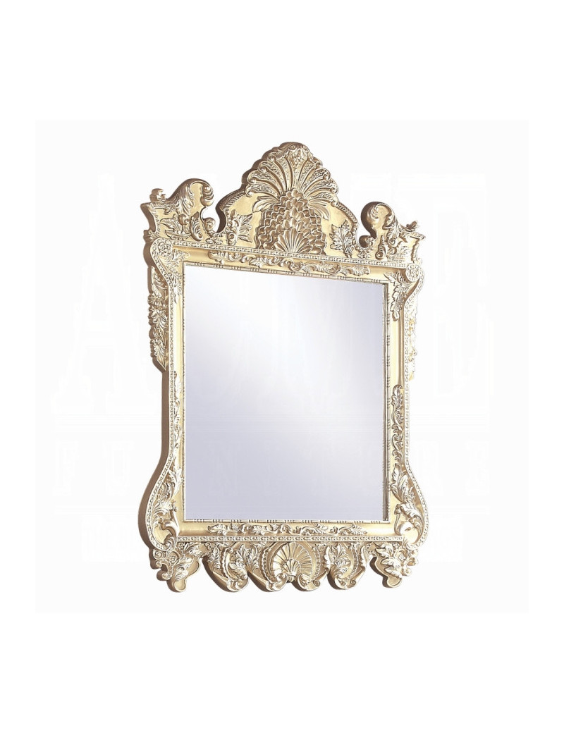 BD00463 Mirror Champagne Silver Finish Victorian Style Vatican Collection by Acme Furniture