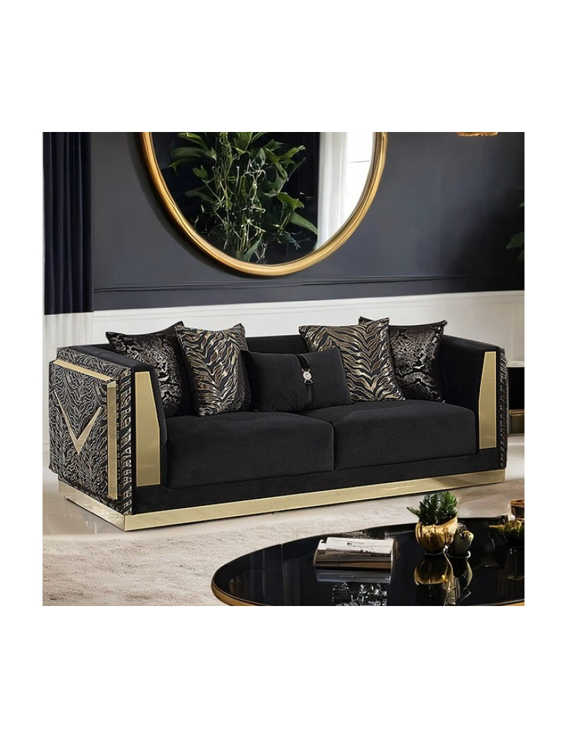 FM67000BK 2PC Sofa & Loveseat Doriphei Collection By Furniture of America