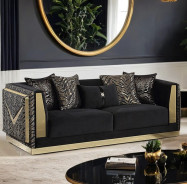 FM67000BK 2PC Sofa & Loveseat Doriphei Collection By Furniture of America