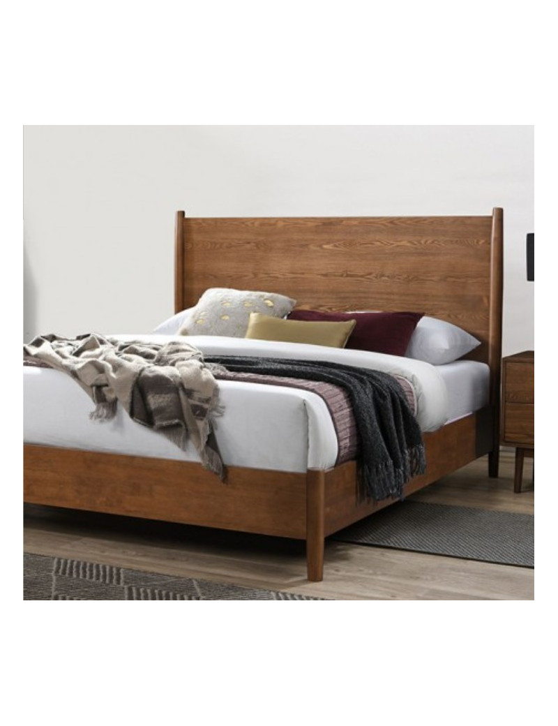 FM7220WN-Q 5PC Queen Bedroom Set  Mid-Century Modern Style walnut Finish Tromso Collection By Furniture of America