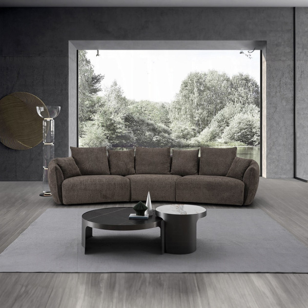 LV03250 Bash Sofa W/7 Pillows Macca Anthology Boucle By Acme Furniture