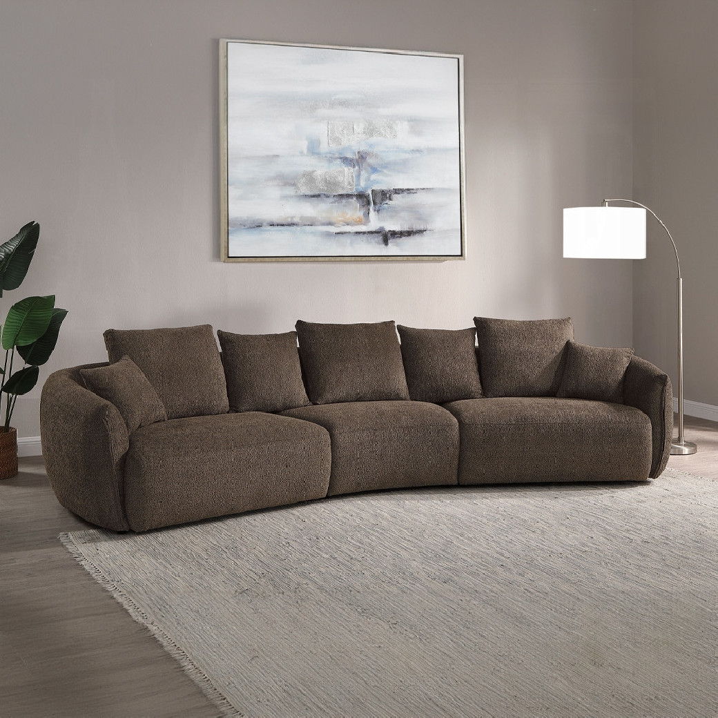 LV03250 Bash Sofa W/7 Pillows Macca Anthology Boucle By Acme Furniture