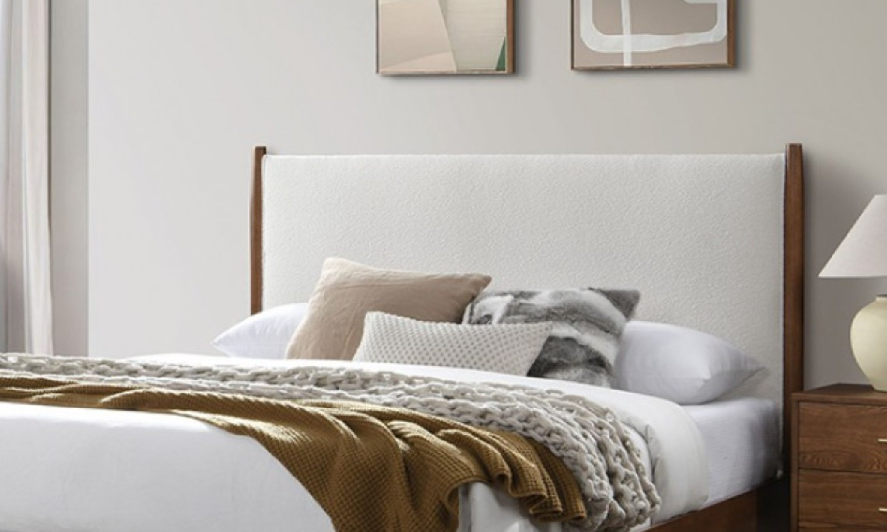 FM7221WN 5PC Queen Bedroom Set Mid-Century Modern Style Thusis Collection By Furniture of America