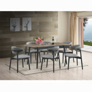 DN02364 7Pc Dining Set Lanae Collection Mid-Century Modern Style by Acme Furniture