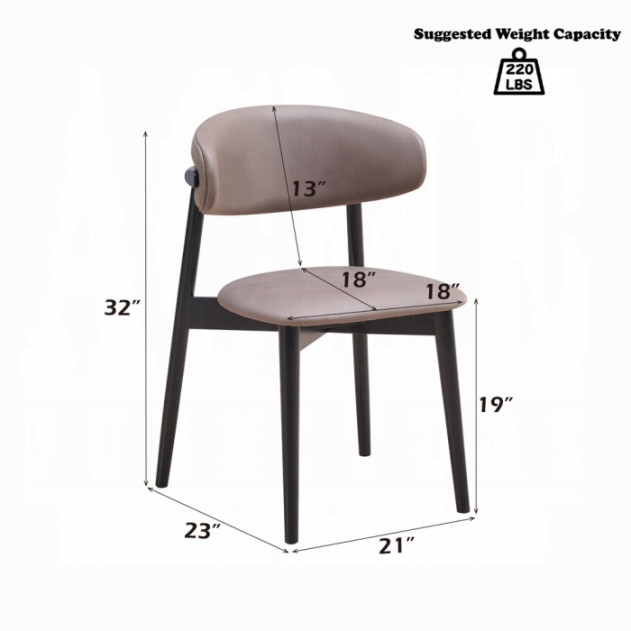 DN02364 7Pc Dining Set Lanae Collection Mid-Century Modern Style by Acme Furniture
