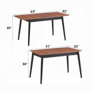 DN02364 7Pc Dining Set Lanae Collection Mid-Century Modern Style by Acme Furniture