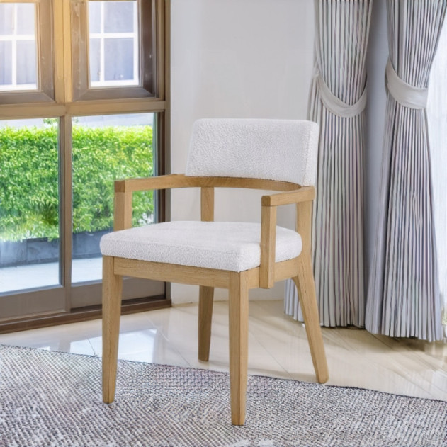 DN02615 5PC Kasem Dining Set Round Table Oak Finish Mid- Century Modern Style By Acme Furniture