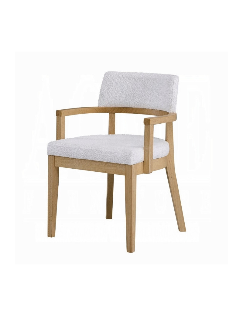 DN02615 5PC Kasem Dining Set Round Table Oak Finish Mid- Century Modern Style By Acme Furniture
