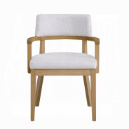 DN02615 5PC Kasem Dining Set Round Table Oak Finish Mid- Century Modern Style By Acme Furniture
