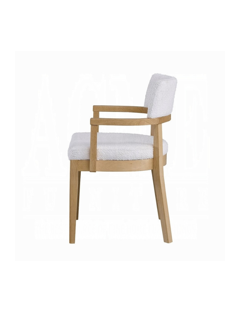 DN02615 5PC Kasem Dining Set Round Table Oak Finish Mid- Century Modern Style By Acme Furniture