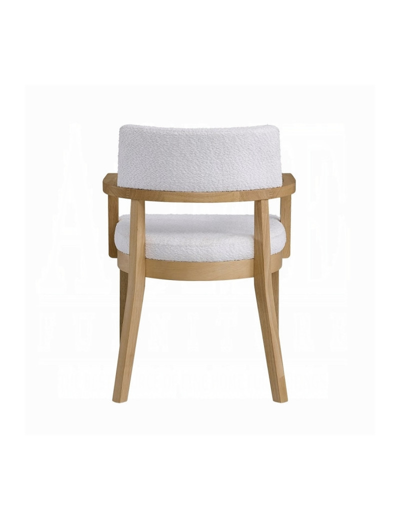 DN02615 5PC Kasem Dining Set Round Table Oak Finish Mid- Century Modern Style By Acme Furniture