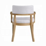 DN02615 5PC Kasem Dining Set Round Table Oak Finish Mid- Century Modern Style By Acme Furniture