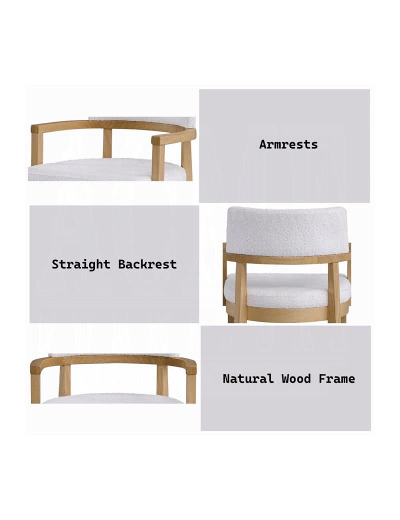 DN02615 5PC Kasem Dining Set Round Table Oak Finish Mid- Century Modern Style By Acme Furniture