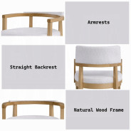 DN02615 5PC Kasem Dining Set Round Table Oak Finish Mid- Century Modern Style By Acme Furniture