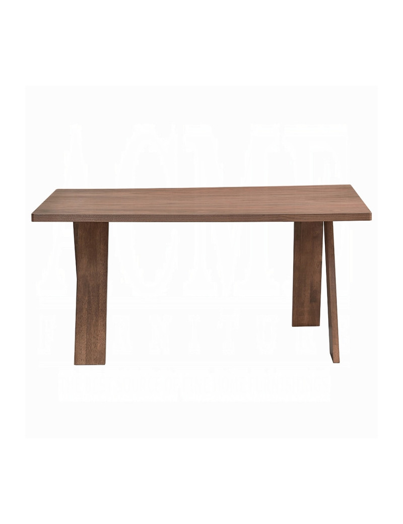 DN04195 7Pc Dining Set Linen & Walnut Finish Sarha Collection Mid-Century Modern Style By Acme Furniture