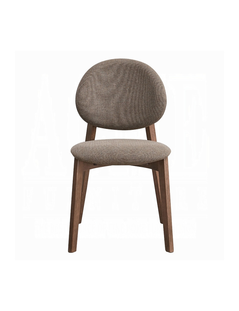 DN04165 5Pc Dining set Hadasa Collection Light Brown Linen & Walnut Finish Mid- Century Modern Style By Acme Furniture