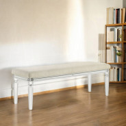 BD02317Q Queen Bed Set LED White Boucle & Pearl White Tarian Collection Glam Style By Acme Furniture