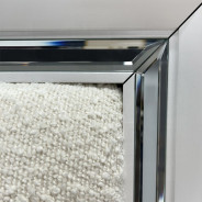 BD02317Q Queen Bed Set LED White Boucle & Pearl White Tarian Collection Glam Style By Acme Furniture