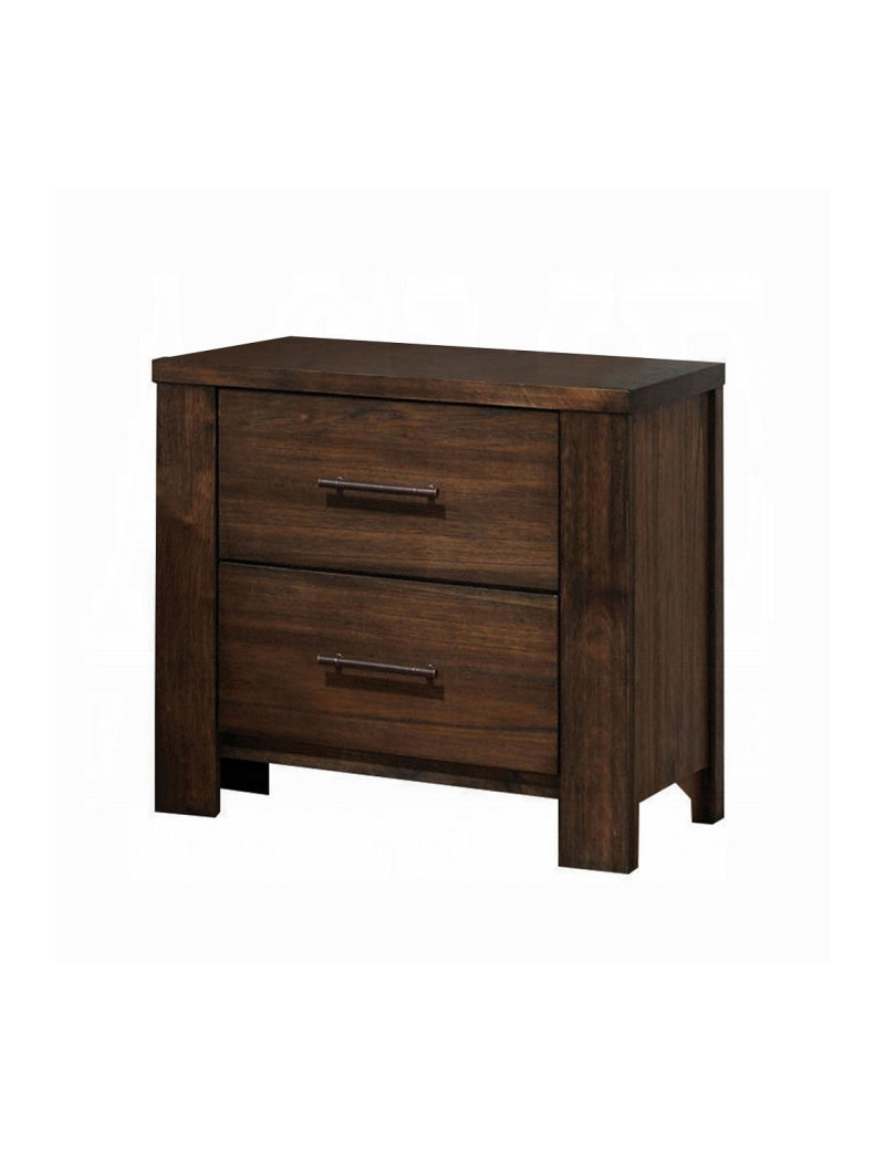 BD02470Q Queen Bed Sandro Collection White Boucle & Walnut Finish by Acme Furniture