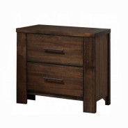 BD02470Q Queen Bed Sandro Collection White Boucle & Walnut Finish by Acme Furniture