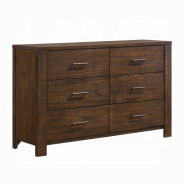 BD02470Q Queen Bed Sandro Collection White Boucle & Walnut Finish by Acme Furniture
