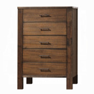 BD02470Q Queen Bed Sandro Collection White Boucle & Walnut Finish by Acme Furniture