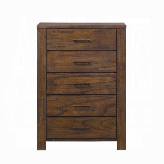 BD02470Q Queen Bed Sandro Collection White Boucle & Walnut Finish by Acme Furniture