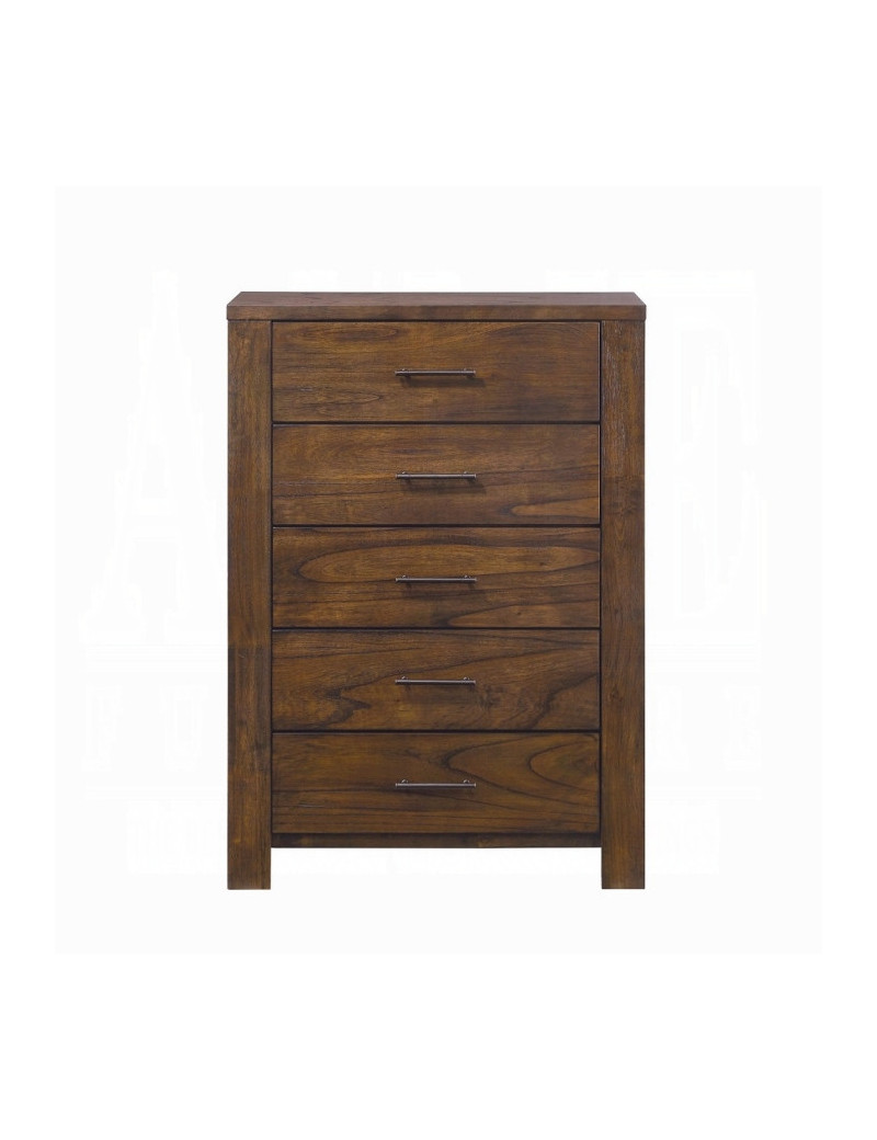 BD02470Q Queen Bed Sandro Collection White Boucle & Walnut Finish by Acme Furniture