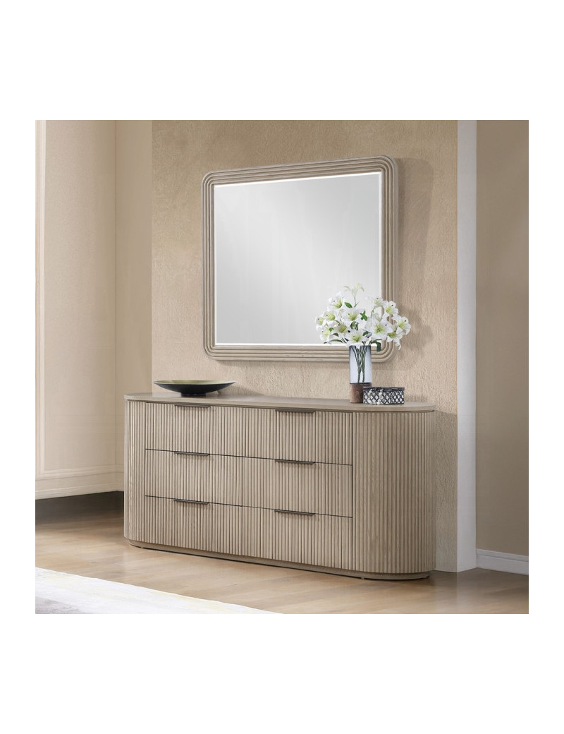 BD05432Q Queen Bed Light Oak Leanna Collection Contemporary Style By Acme Furniture
