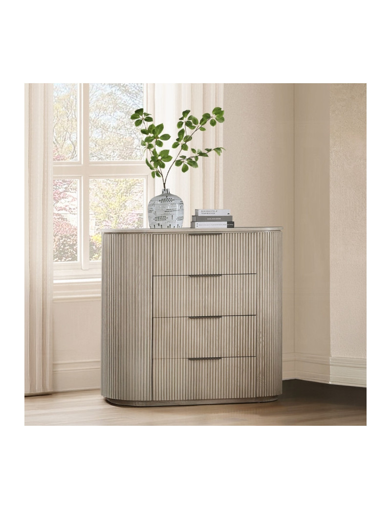 BD05432Q Queen Bed Light Oak Leanna Collection Contemporary Style By Acme Furniture