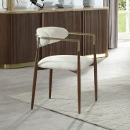 DN07000 7Pc Dining Set Table w/Natural Marble Top Clayten Collection Mid-Century Modern Style by Acme Furniture