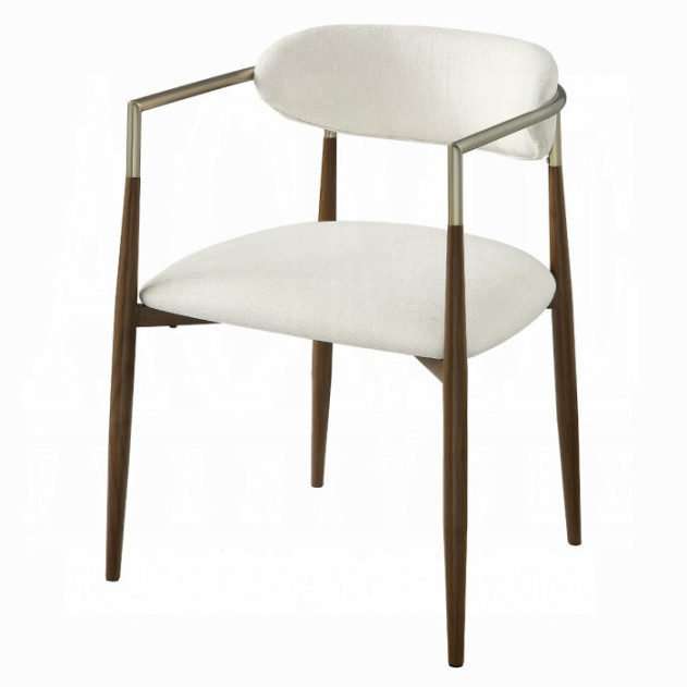 DN07000 7Pc Dining Set Table w/Natural Marble Top Clayten Collection Mid-Century Modern Style by Acme Furniture