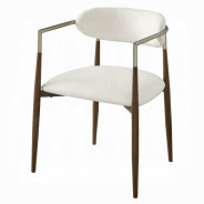 DN07000 7Pc Dining Set Table w/Natural Marble Top Clayten Collection Mid-Century Modern Style by Acme Furniture