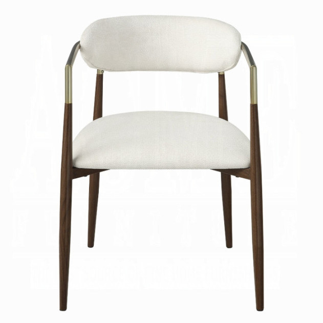 DN07000 7Pc Dining Set Table w/Natural Marble Top Clayten Collection Mid-Century Modern Style by Acme Furniture