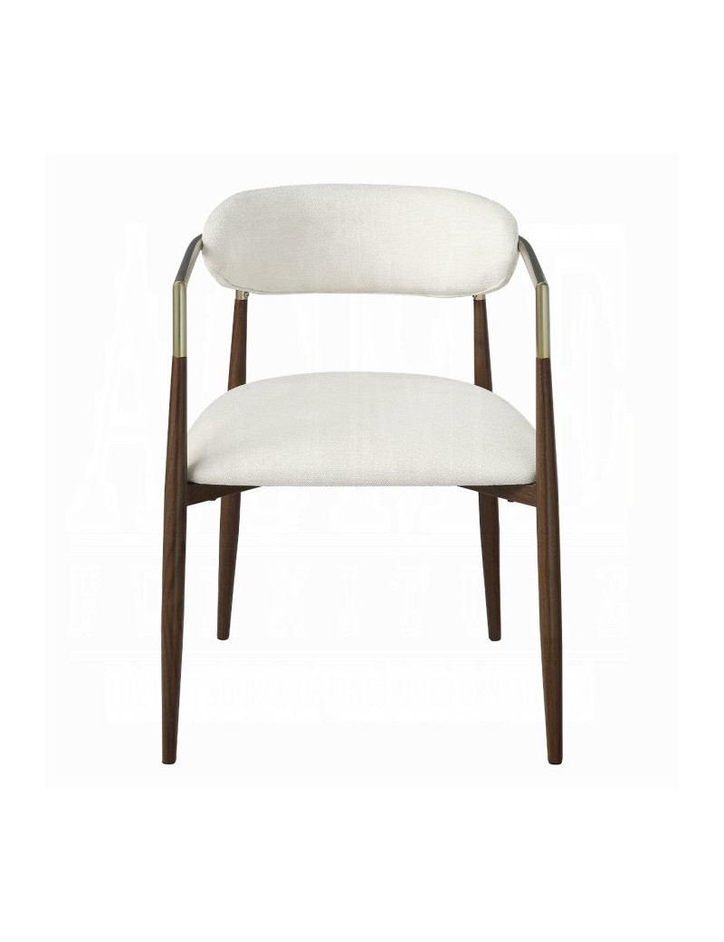 DN07000 7Pc Dining Set Table w/Natural Marble Top Clayten Collection Mid-Century Modern Style by Acme Furniture