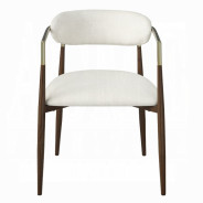 DN07000 7Pc Dining Set Table w/Natural Marble Top Clayten Collection Mid-Century Modern Style by Acme Furniture