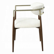 DN07000 7Pc Dining Set Table w/Natural Marble Top Clayten Collection Mid-Century Modern Style by Acme Furniture