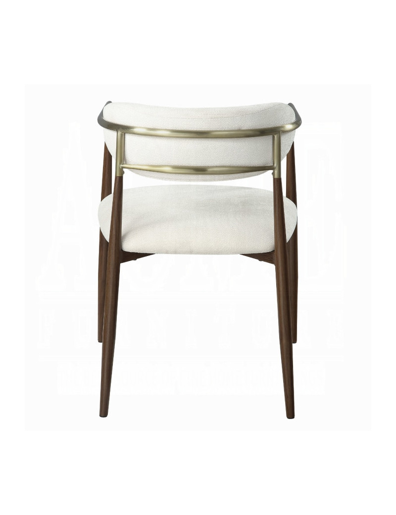 DN07000 7Pc Dining Set Table w/Natural Marble Top Clayten Collection Mid-Century Modern Style by Acme Furniture