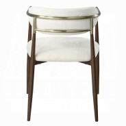 DN07000 7Pc Dining Set Table w/Natural Marble Top Clayten Collection Mid-Century Modern Style by Acme Furniture